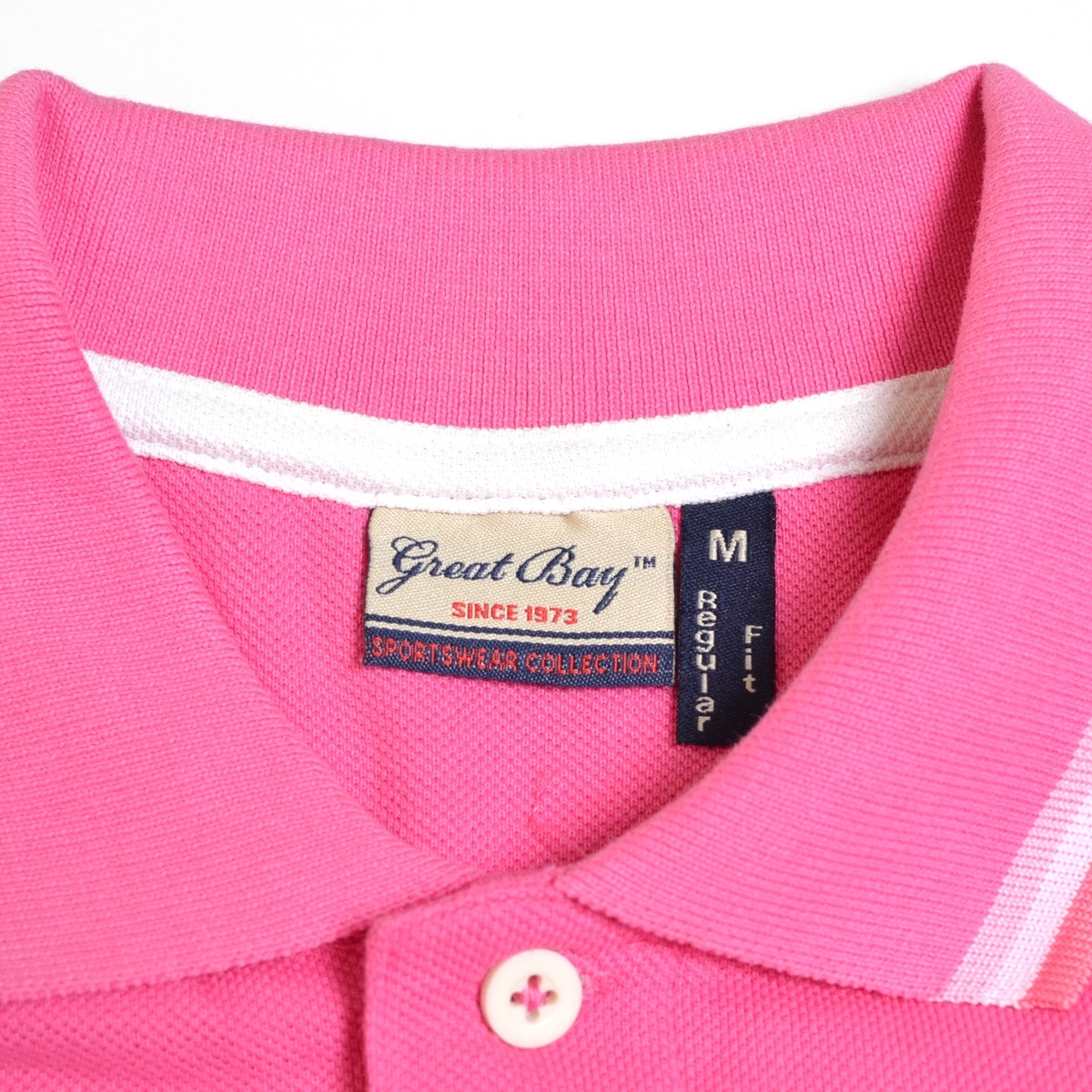 〇479204 未使用品 ○Great Bay ポロシャツ 半袖 ポケット サイズM メンズ イタリア製 ピンク_画像4