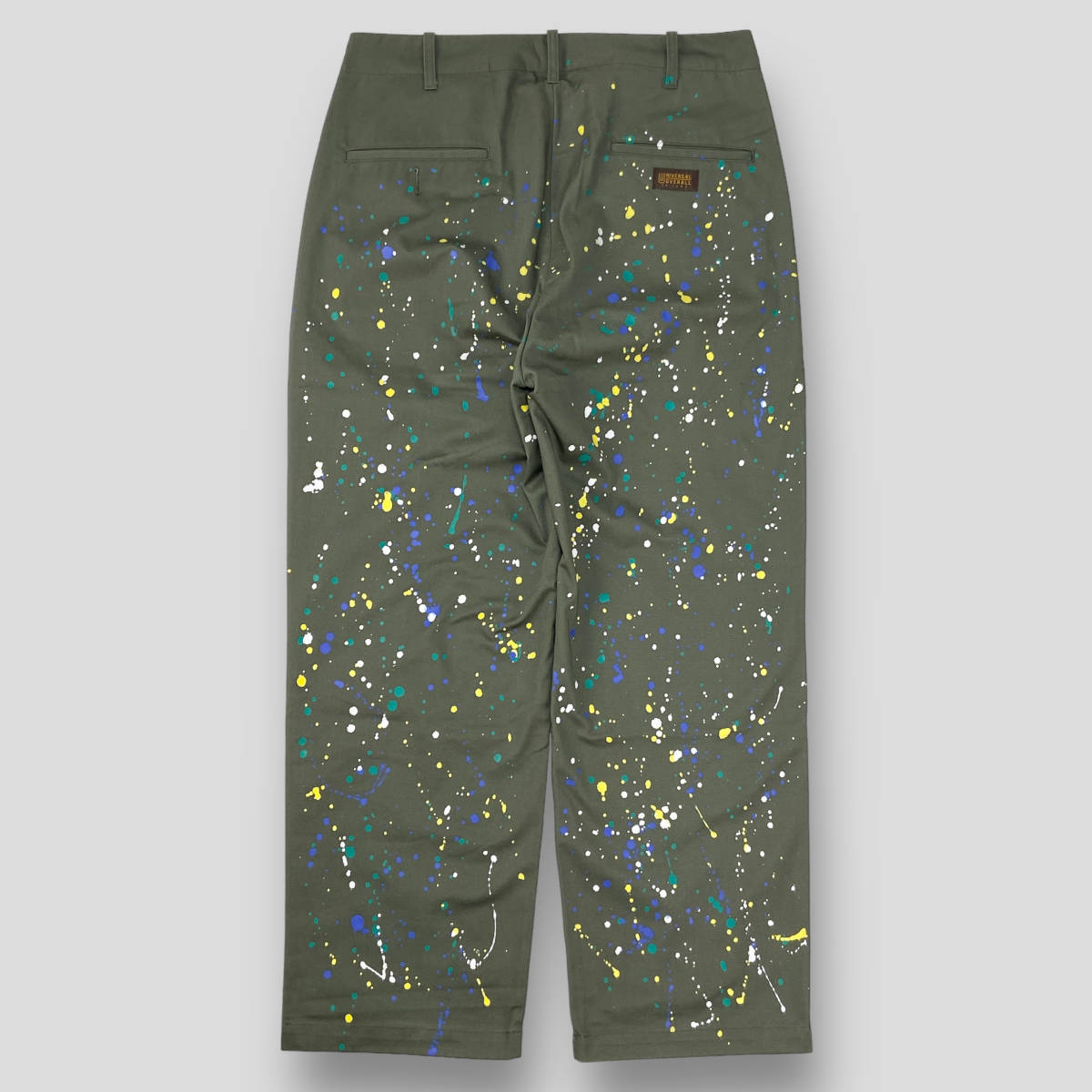 UNIVERSAL OVERALL x ADAM ET ROPE 別注 HAND PAINT WIDE TROUSERS ハンドペイント ワイドトラウザーズ GMS-11160 XL SSM2537 ワークパンツ