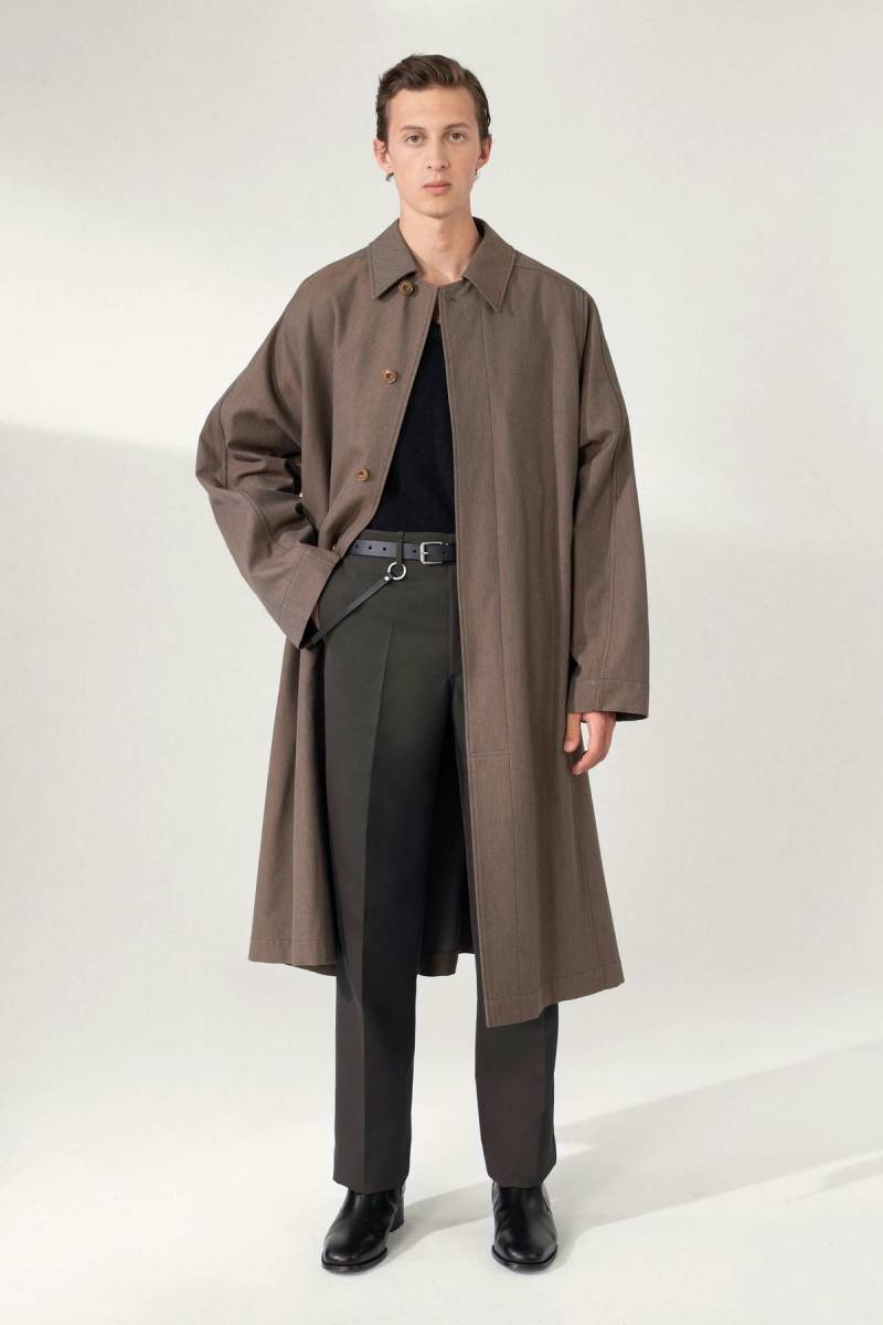 極美品 LEMAIRE ルメール 20AW MILITARY OVERCOAT ミリタリーオーバーコート M203 CO150 LF484 48 SSM2571 ベルテッド ステンカラーコート_画像4