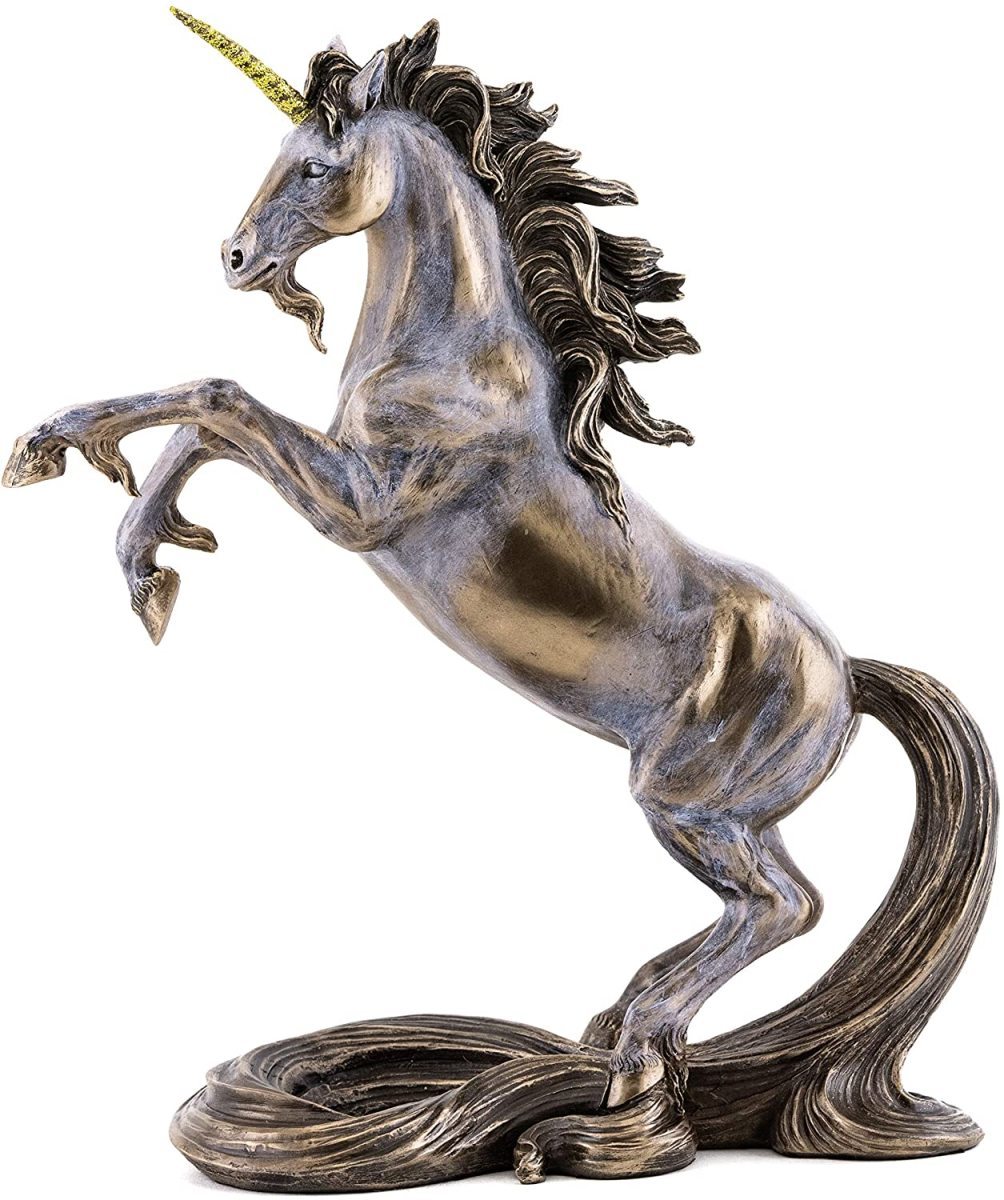 ブロンズ風 ユニコーン彫像 神話上の生き物彫刻 馬のコレクション装飾置物 貴賓室 ホテル 贈り物(輸入品)_画像2