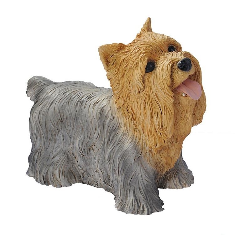 【日本製】 ヨークシャーテリアの子犬の彫像 アート工芸彫刻 輸入品 ギフト贈り物 カフェ ペットショップ インテリア装飾 オブジェ