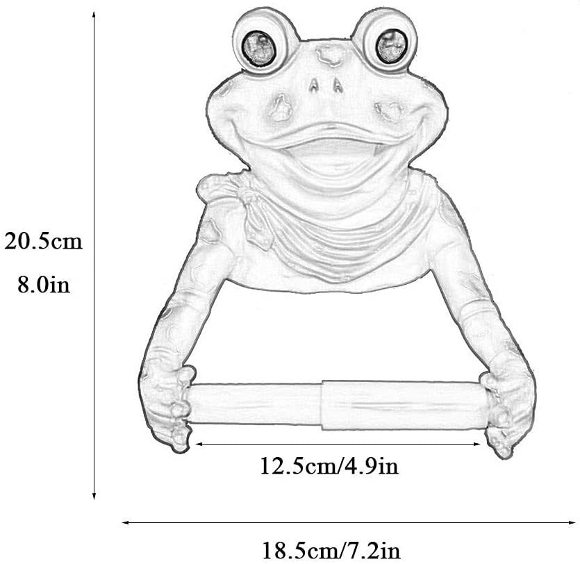 動物用トイレットペーパーホルダー、カエル（蛙）彫像 ホルダー、バスルーム用（色：ピンク）壁彫刻/ 新築祝い（輸入品）_画像4