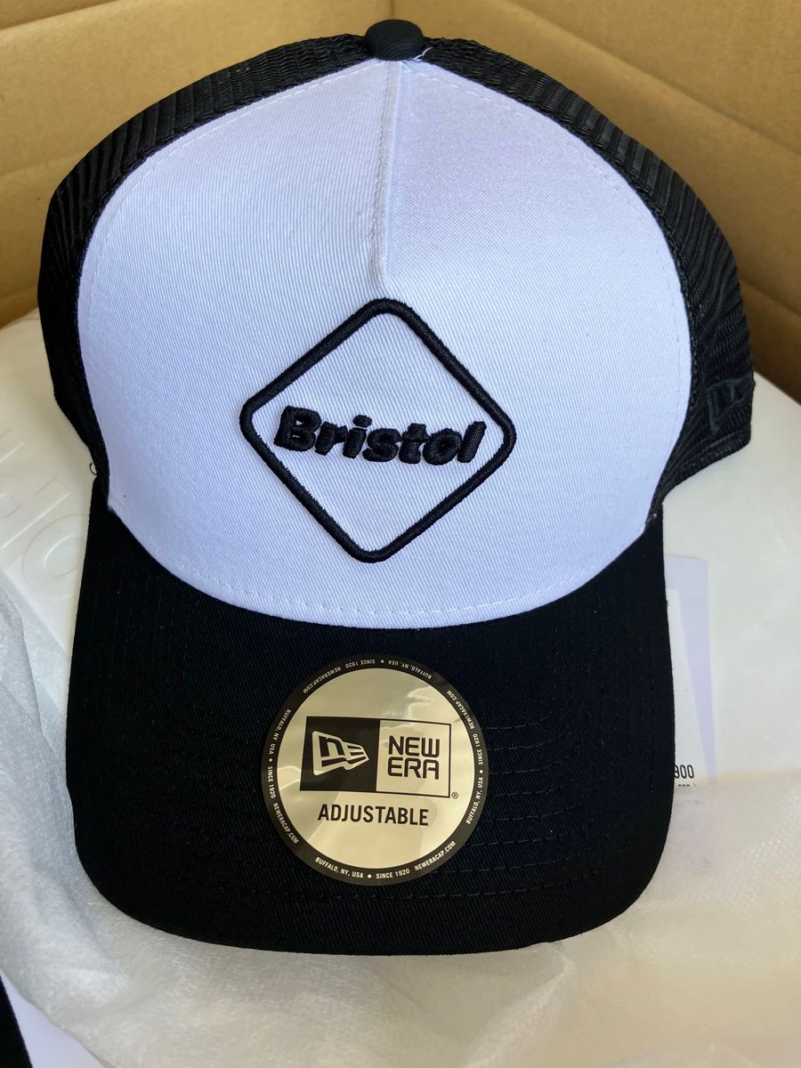 白 FCRB NEW ERA EMBLEM 9FORTY A-FRAME CAP-