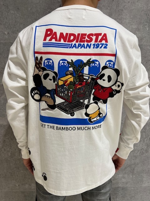 PANDIESTA　JAPAN　パンディエスタ　ジャパン　白　M　マーケットロンＴ　コストコ　パロディ　アメカジ　バイカー