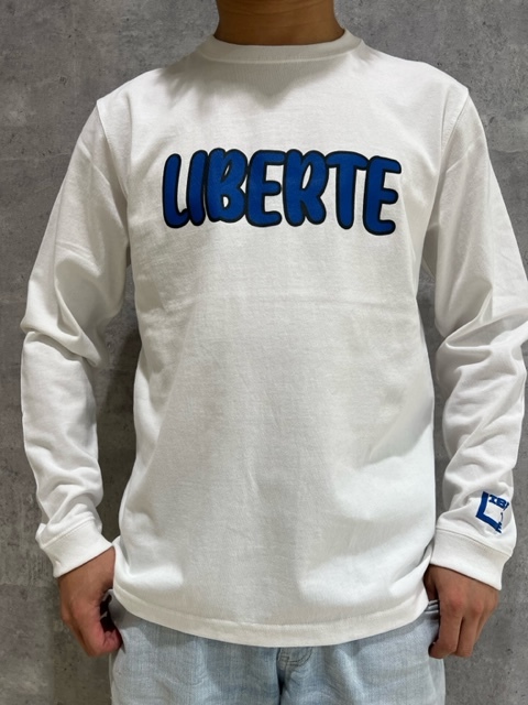 人気絶頂 LIBERTE リベルテ 白 青 XL 7.1オンス ヘビーウェイト ロンT