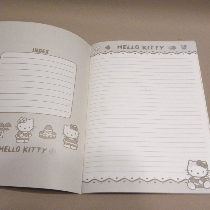 【未使用 新品】1990年代 当時物 サンリオ ハローキティ ノート (古い 昔の ビンテージ 文具 文房具 Vintage Sanrio Hello Kitty Note Book_画像2