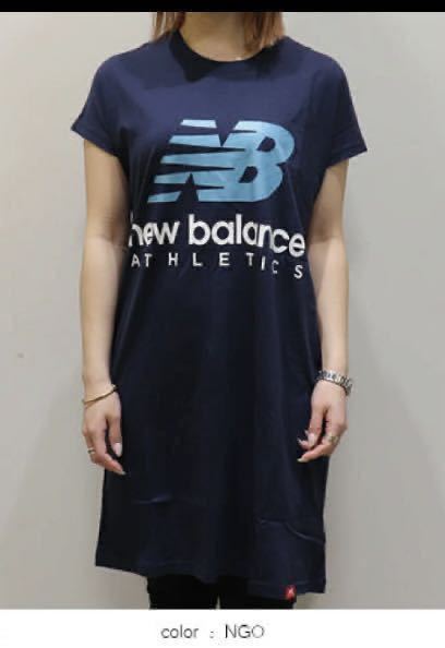 S 紺　ネイビー　定価以下　新品　Tシャツ　ワンピース　ニューバランス　newbalance ロゴ　 WD01502NGO チュニック　オーバーサイズ_画像1