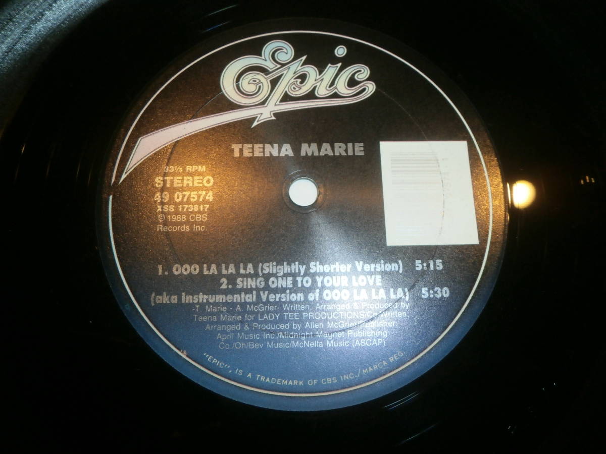 TEENA MARIE / OOO LA LA LA //USオリジナル/FUGEES/藤原ヒロシ/HIROSHI FUJIWARA_画像3