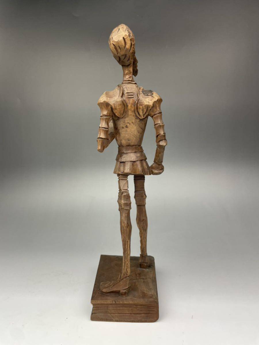 木彫り ドン・キホーテ像 置物 ドンキホーテ スペイン製 高さ約31.5cm