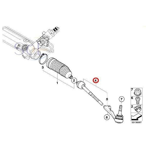 BMW E82 E87 E88 E84 X1 E89 Z4 ステアリング タイロッド 左右セット 116i 118i 120i 130i 135i 18i 20i 23i 35i 32106765235 32106765236_画像2