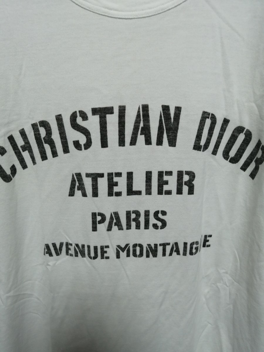 ジャイアントディオールロゴ最高傑作一瞬でディオールと分かるヴィンテージプリントクリスチャンディオールアトリエ半袖Tシャツ