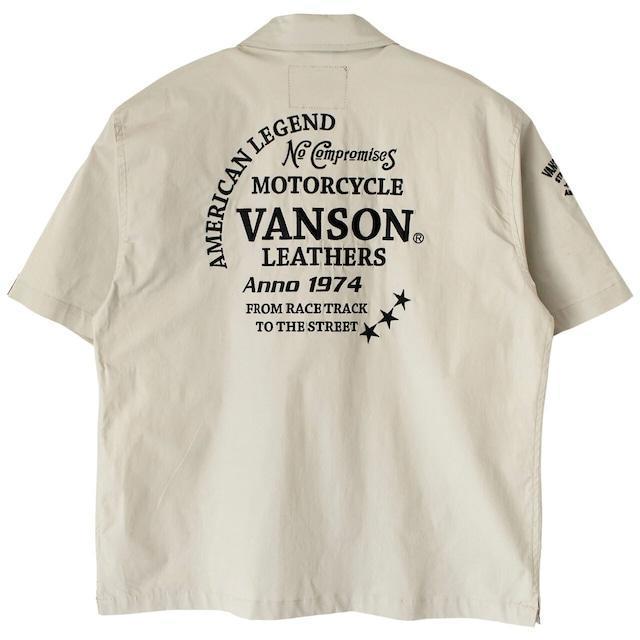 VANSON ストレッチコットン刺繍ワークシャツ サイズXLの画像2