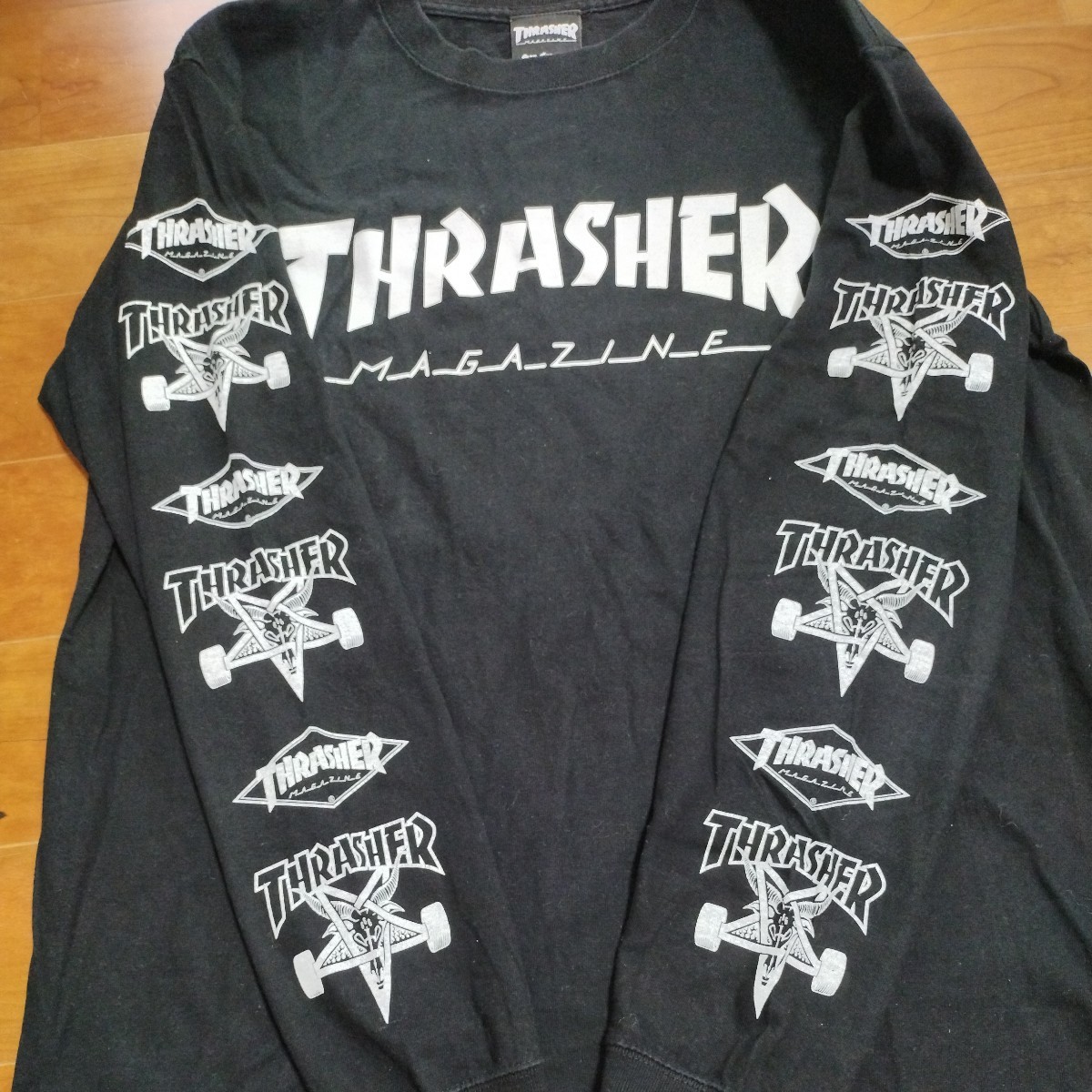 貴重 入手困難 スラッシャー THRASHER 長袖Tシャツ L スケーター スケボー 西海岸 ハードコア パンク PUNK クラスト CRUST ロックンロール_画像1