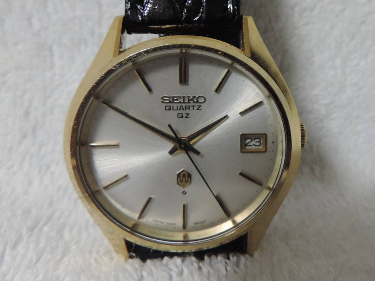 電池交換済み・セイコークォーツ メンズ時計・新品同様・美品・純正社尾錠・SEIKO QZ 0922-8000-G