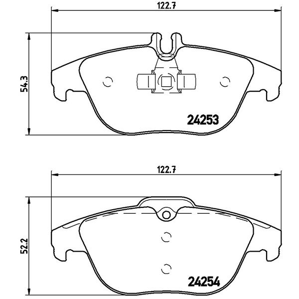 brembo ブラックパッド リア ベンツ Cクラス ワゴン(S204) 204241 H20.4～H22.2 C200 コンプレッサー アバンギャルド スポーツLTD_画像3