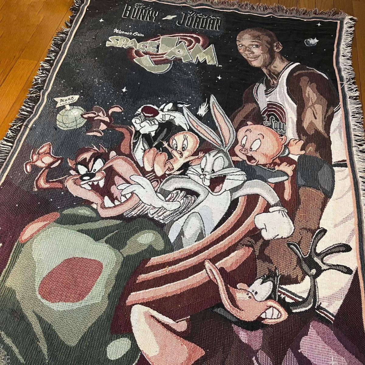 90s マイケルジョーダン ルーニーチューンズ SPACE JAM ラグ