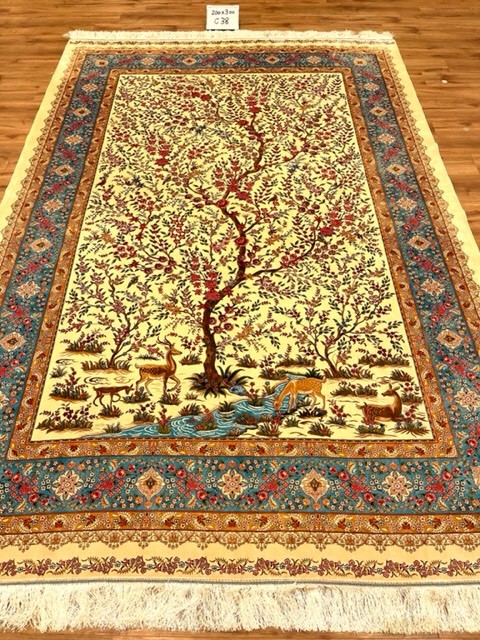 ペルシャ絨毯・最高級ハンド&マシン織り・ 世界最高密度150万ノット