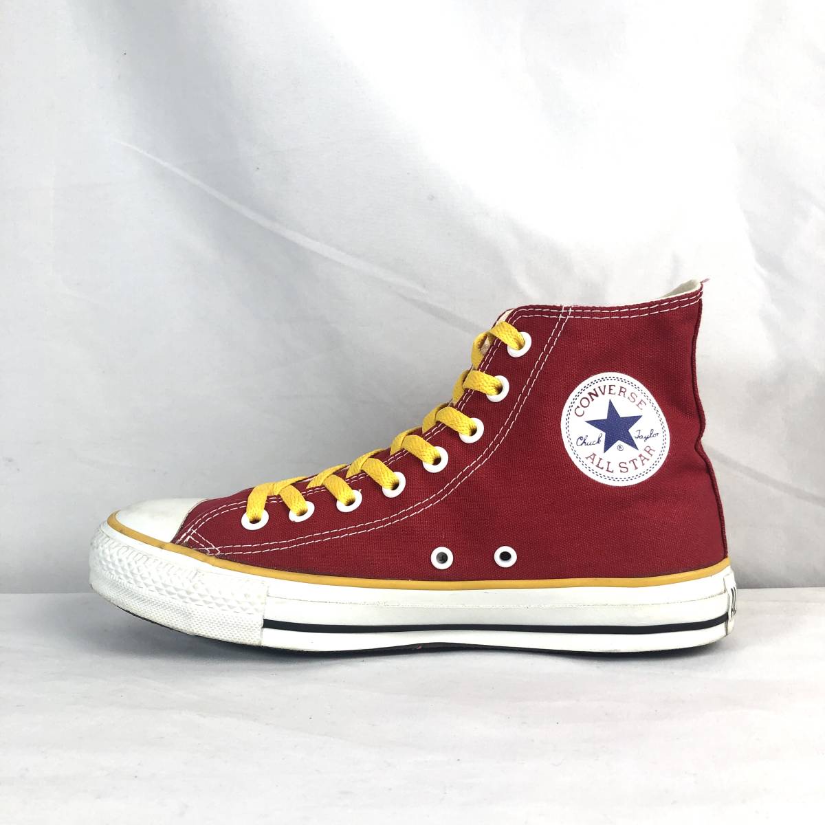 ★CONVERSE★26.0㎝ ハイカットスニーカー コンバース オールスター スタジャン HI メンズ 赤色 レッド S文字 8ホールシューズ S510_画像2