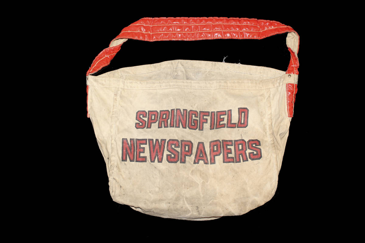 VINTAGE 60*S NEWSPAPER SPRINGFIELD NEWSPAPERS BAG Vintage News бумажная сумка 