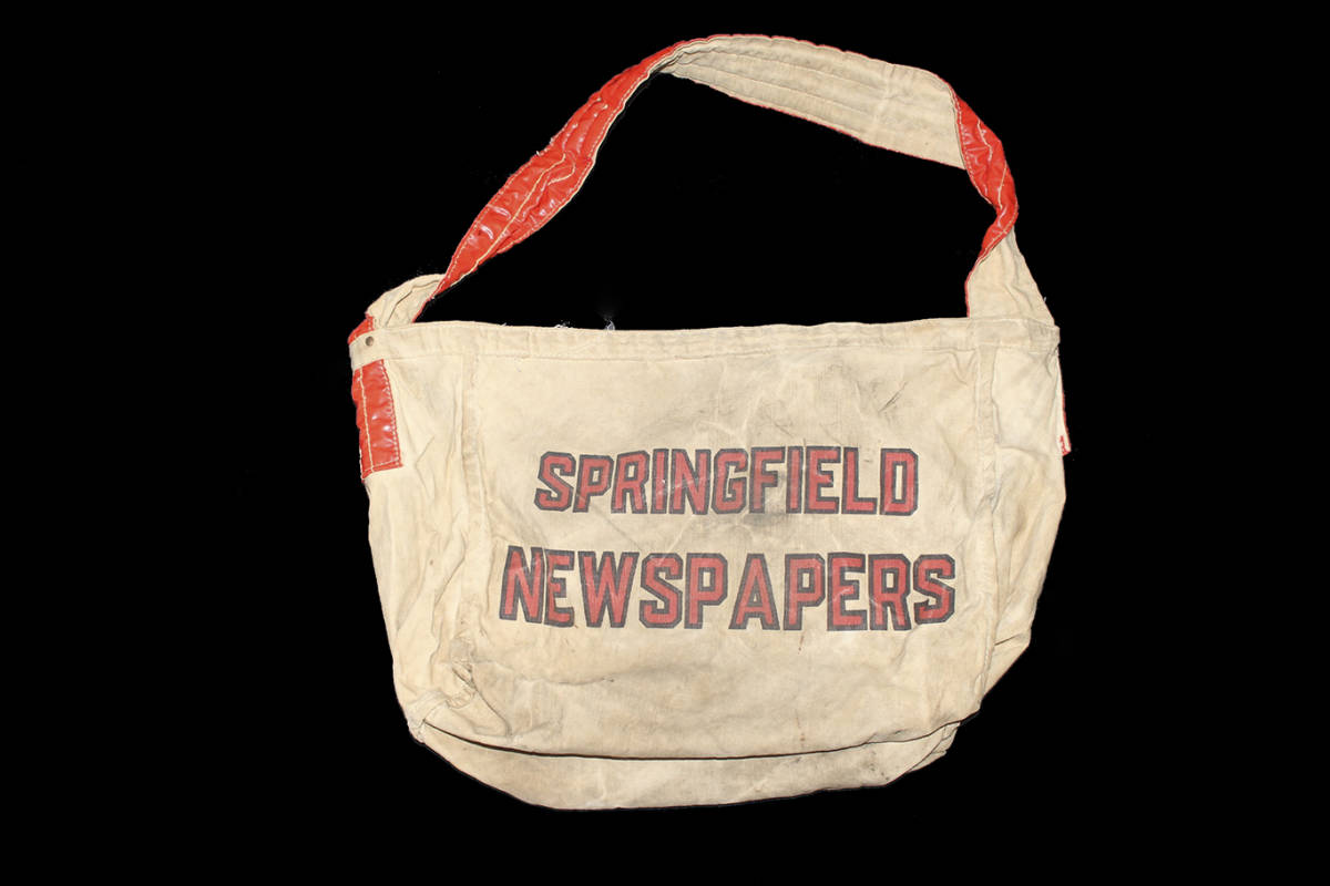 VINTAGE 60*S NEWSPAPER SPRINGFIELD NEWSPAPERS BAG Vintage News бумажная сумка 