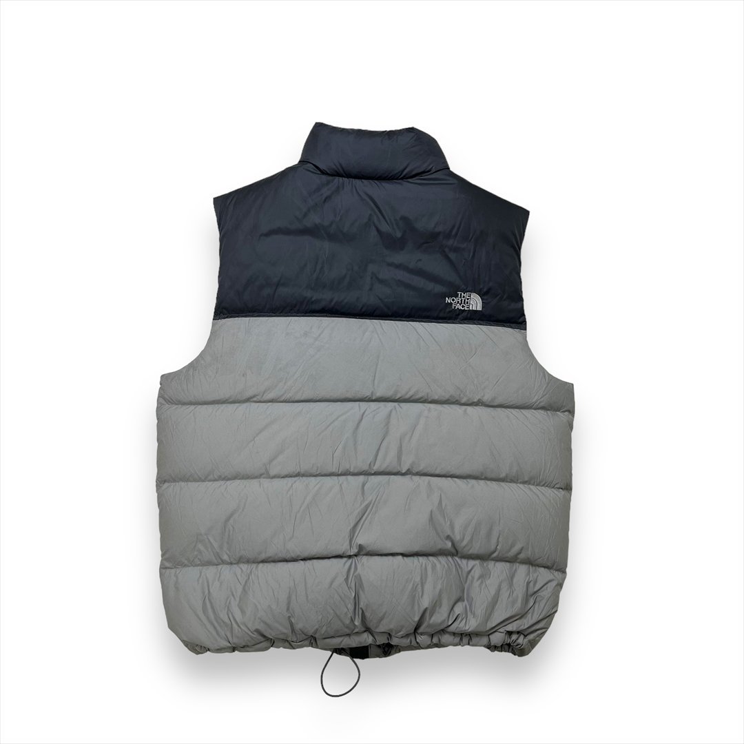 【訳アリ】ザ ノースフェイス ベスト グレー THE NORTH FACE 古着 メンズ L アウトドア グースダウン バイカラー_画像3