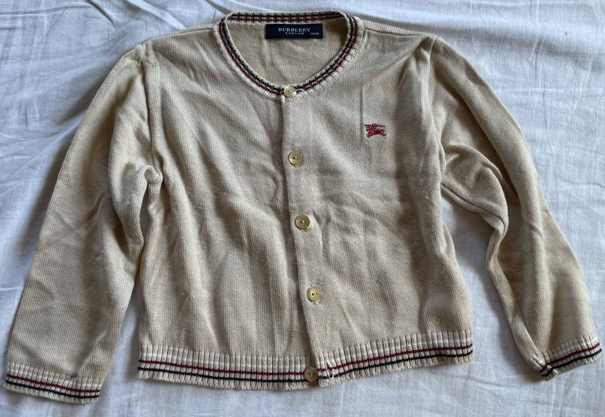 BURBERRY LONDON カーディガン/90cm/コットン 定番|PayPayフリマ バーバリー くまカーディガン120センチ