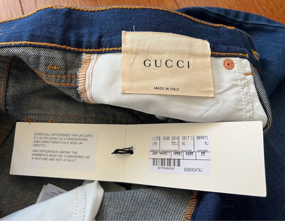 GUCCI トムフォード期 グッチ レザー USED加工 46 イタリア製 牛革