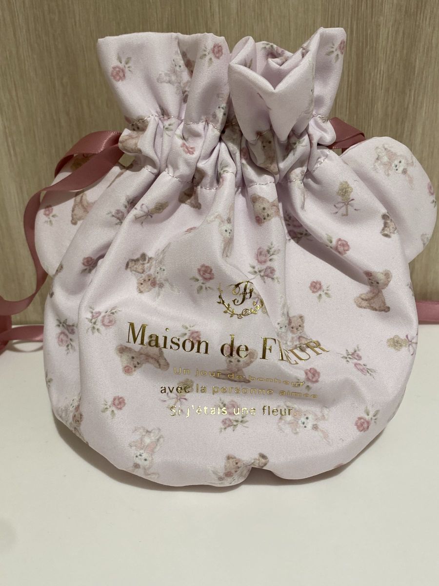 Maison de FLEUR メゾンドフルール ベアラビット ベア巾着