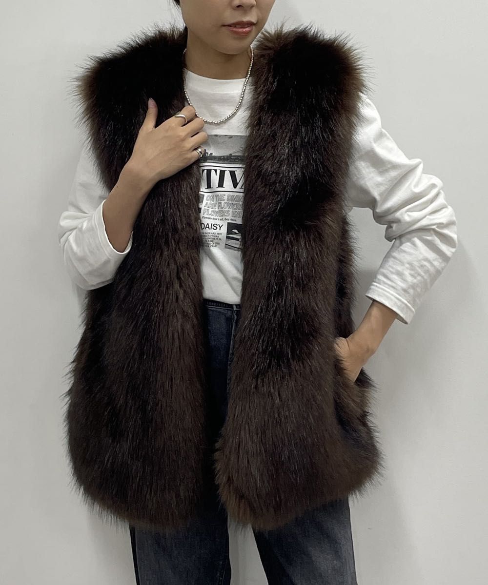 新品 ラウンジドレス 【Loungedress】エコファーベスト