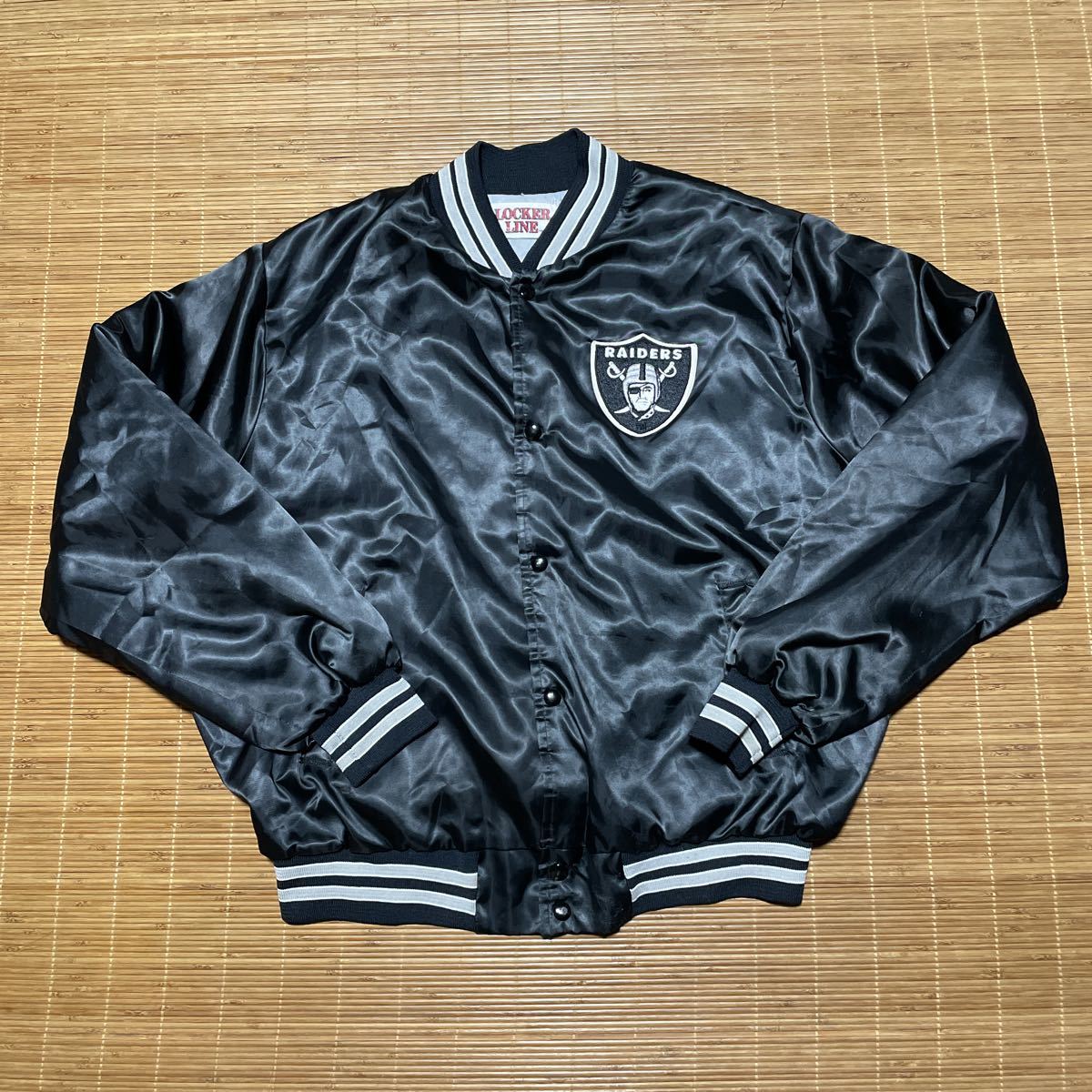 希少】ヴィンテージ USA製 RAIDERS レイダース スタジャン Lサイズ-