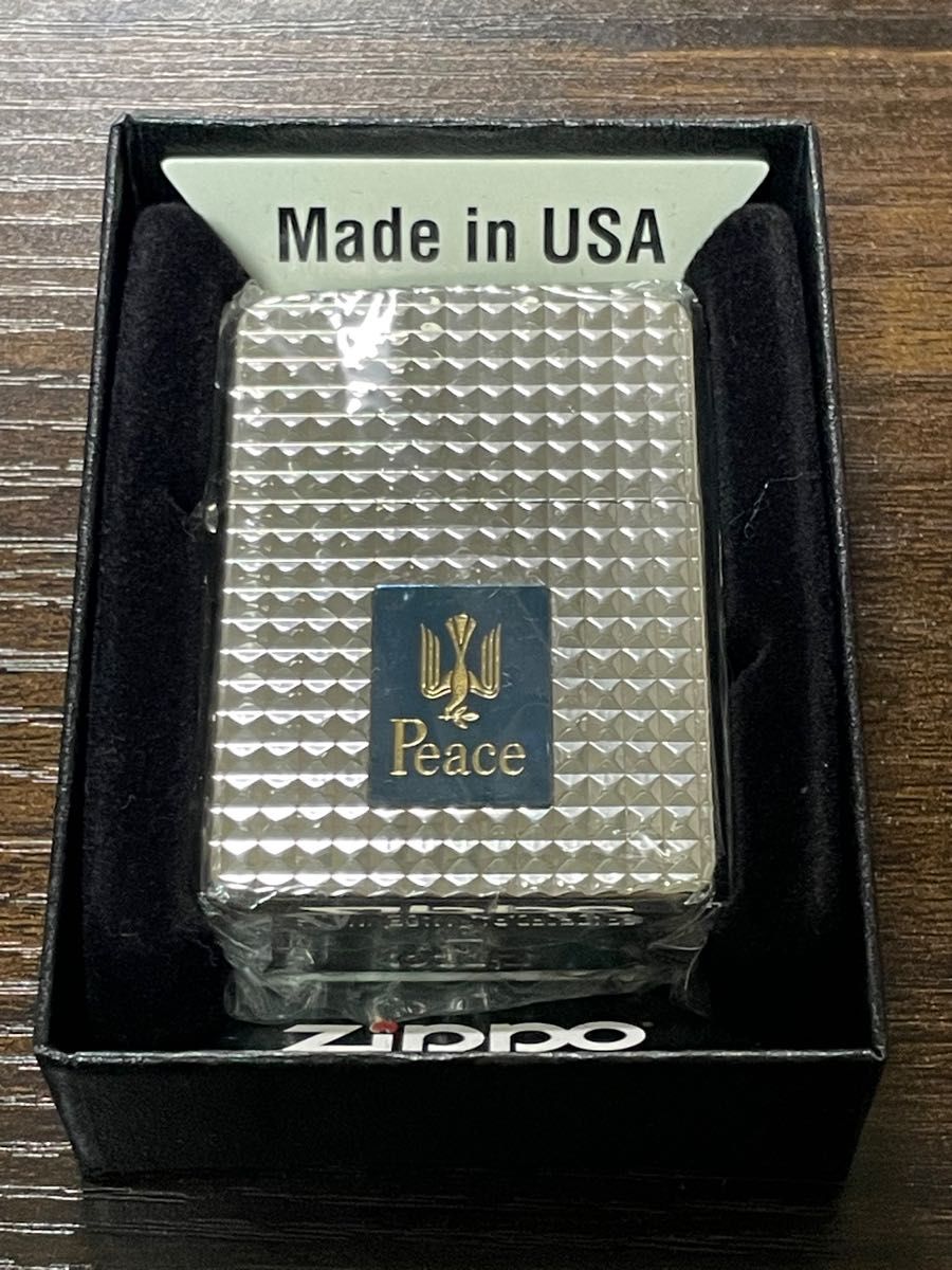 zippo Peace Armor Case 限定品 ピース ダイヤカット アーマー 2007年製 初期型 ケース 保証書