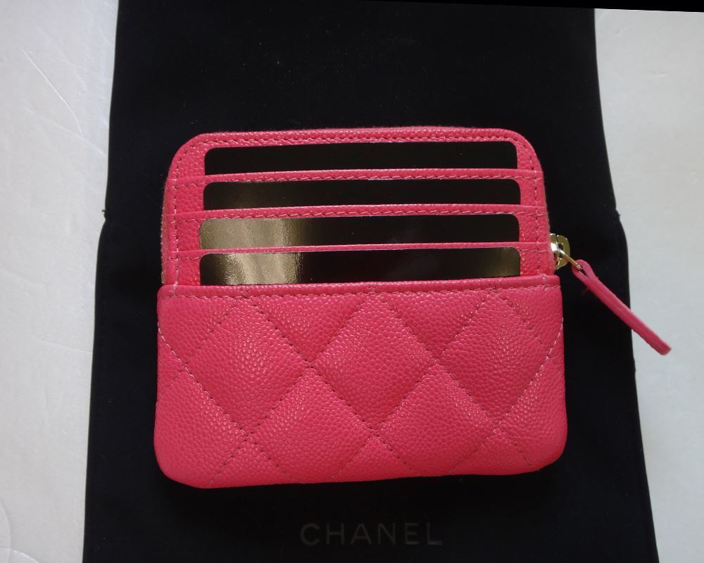 新品 CHANEL シャネル コインケース カードケース キャビアスキン ミニ財布 さいふ小銭入れ カードパース_画像2