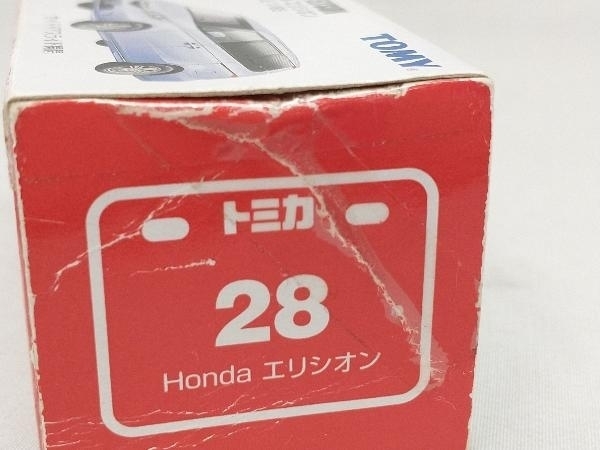 ★トミカ No.28 Honda エリシオン 水色メタリック 11Fホイール 赤箱 ロゴ青字 中国製_画像4