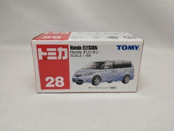 ★トミカ No.28 Honda エリシオン 水色メタリック 11Fホイール 赤箱 ロゴ青字 中国製_画像1