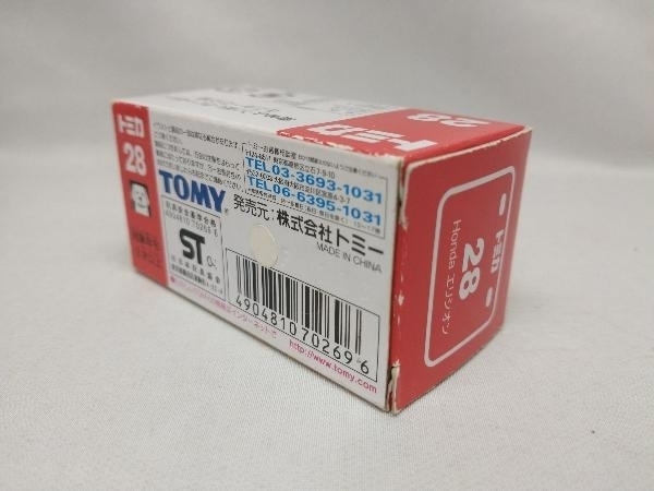 ★トミカ No.28 Honda エリシオン 水色メタリック 11Fホイール 赤箱 ロゴ青字 中国製_画像3