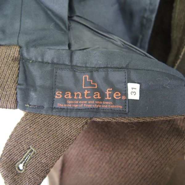 サンタフェ Santafe ツータックウールトラウザー*センタープレスウールスラックスパンツ(31)ダークモスグリーン_画像5