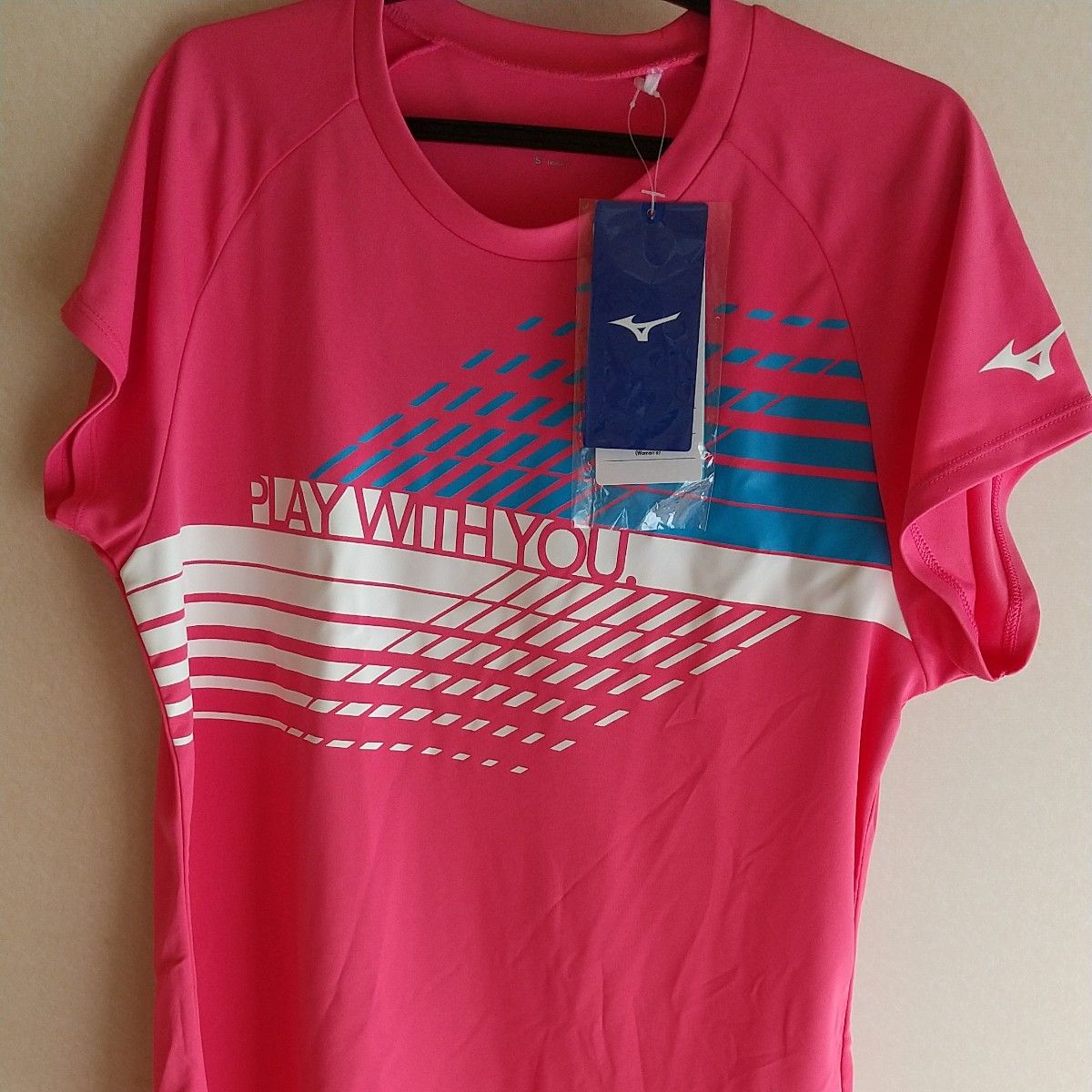 新品タグ付*ミズノ MIZUNO*テニス Tシャツ 半袖 ピンク レディース Sサイズ*スポーツ アウトドア ランニングウエア