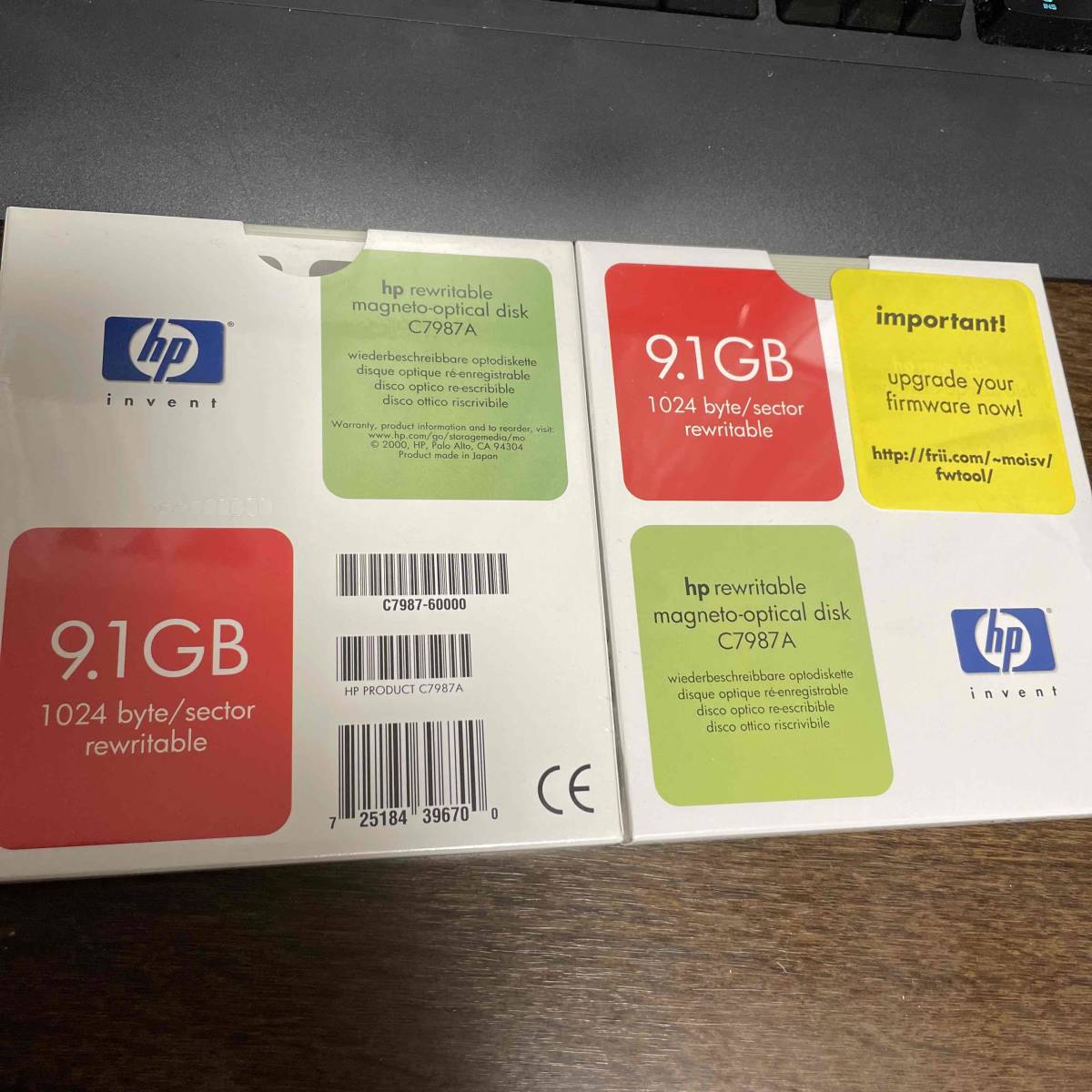 ヒューレットパッカード＆ソニー 9.1、5.2、4.1、2.3GB MOディスク（混合）