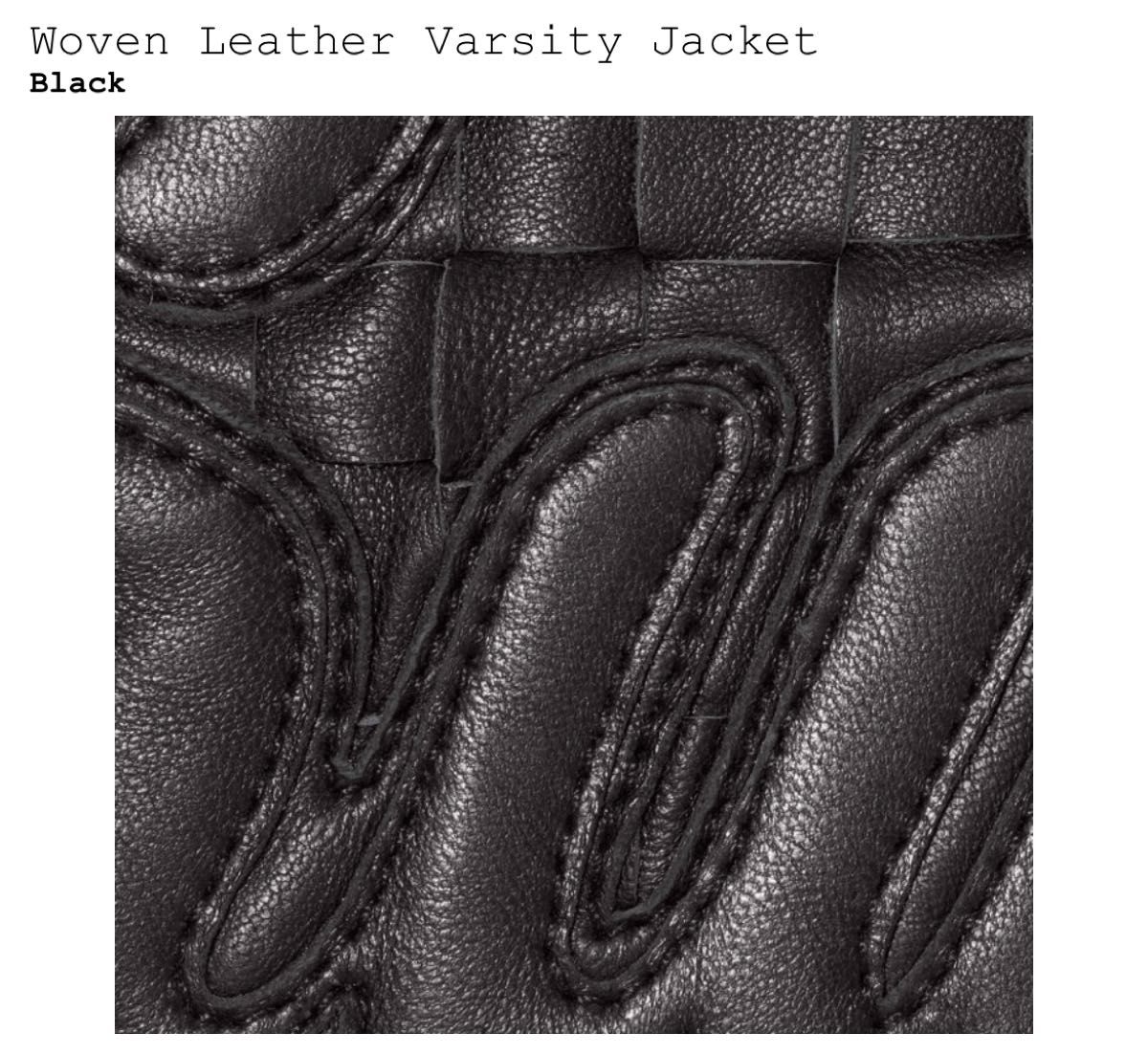 定価以下 Supreme Woven Leather Varsity Jacket XL 新品未使用 定価以下 Supreme Woven Leather Varsity Jacket XL 新品未使用