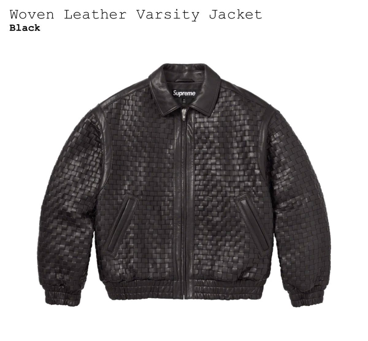 定価以下 Supreme Woven Leather Varsity Jacket XL 新品未使用 定価以下 Supreme Woven Leather Varsity Jacket XL 新品未使用