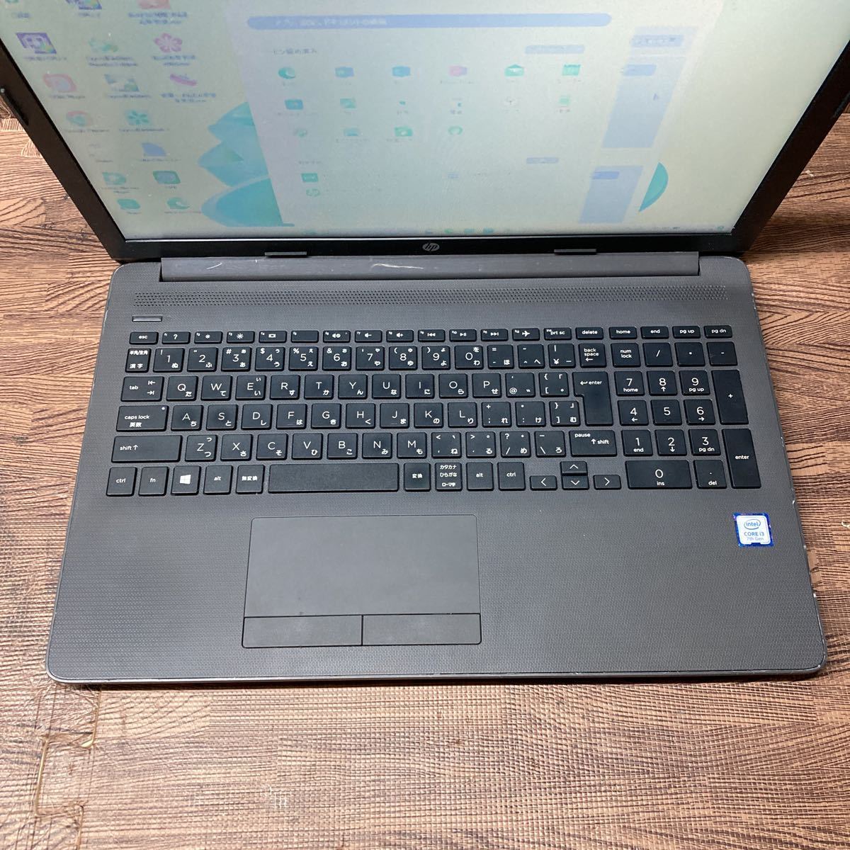 MY9-49 激安 OS Windows11Pro ノートPC HP 250 G7 Core i3 7020U メモリ4GB HDD320GB カメラ Bluetooth Office 中古_キーテカリあり