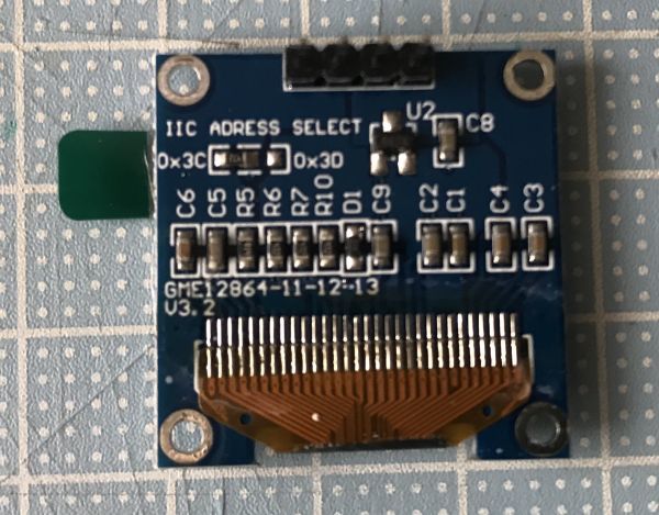 0.96 I2C IIC 4ピン シリアル 128×64 有機EL OLED ディスプレイ LCD SSD1306 Arduino Uno 青色 藍色 / Blue_画像2