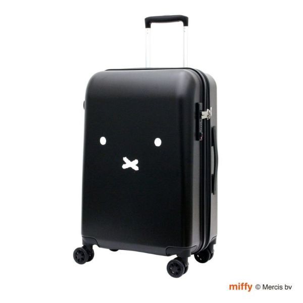 ミッフィーmiffy スーツケース（Lサイズ） フェイスブラック キャリーケース 【81L】