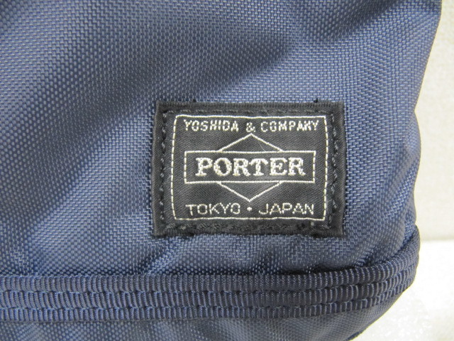 美品 ポーター PORTER フラッシュ FLASH ショルダーバッグ ネイビー