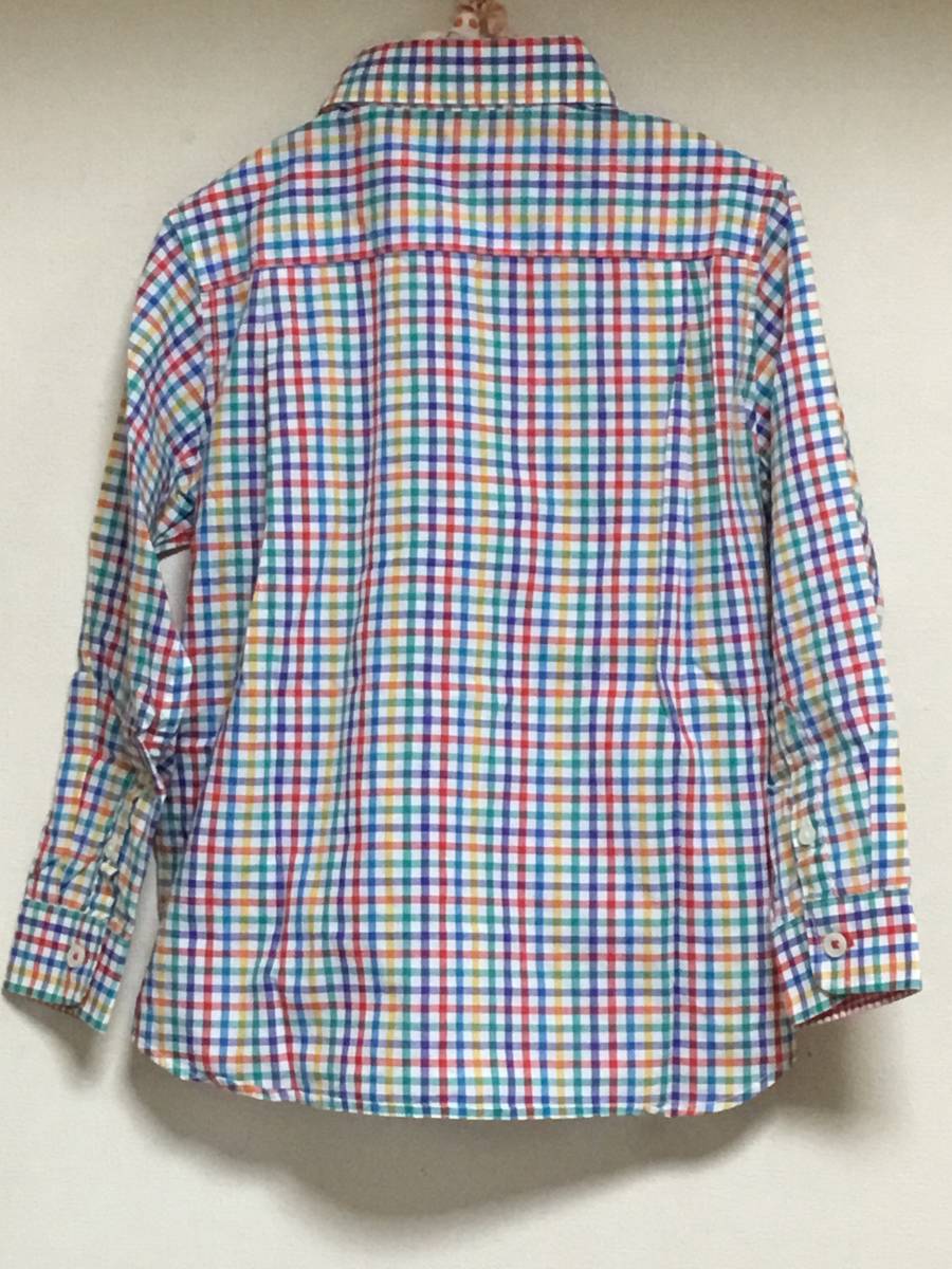 ユニクロ　男の子用　長袖チェックシャツ　120センチ　中古美品_画像2