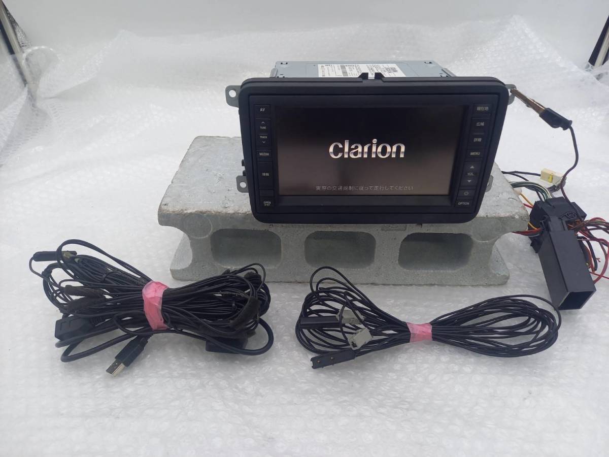 フォルクスワーゲン GOLFより Clarion クラリオン J1KDC2A16A ナビモニター CD/DVD/地デジ/FM/AM/Bluetooth 中古 ☆050901ｓ_画像1