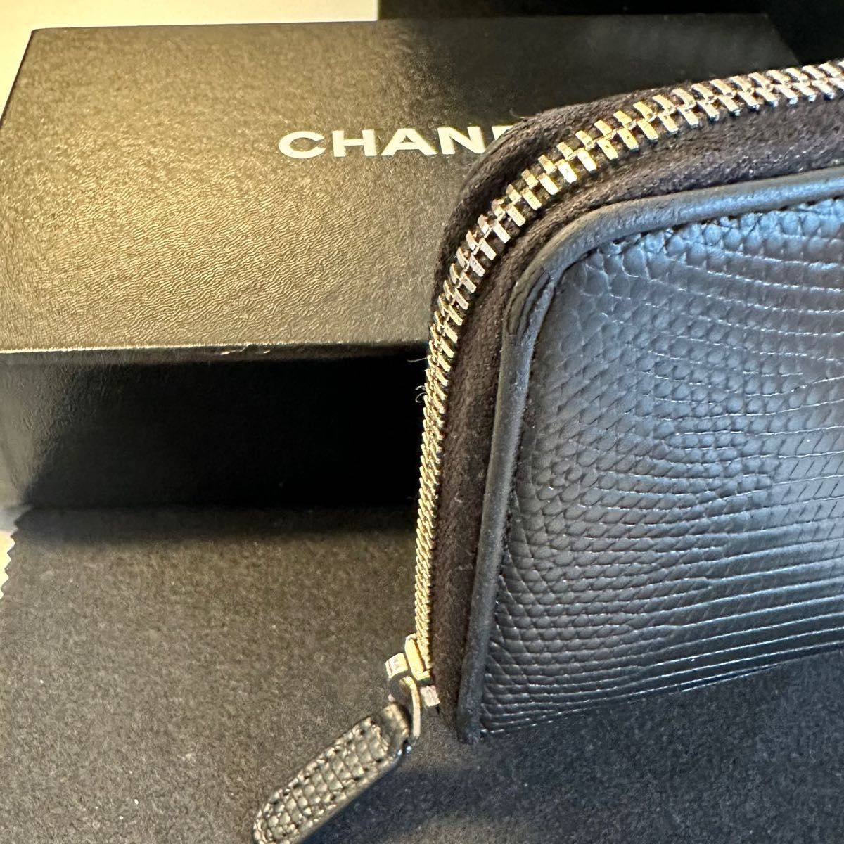 新品同様！　超希少　シャネル　CHANEL リザード　財布　長財布　ココマーク　ラウンドファスナー