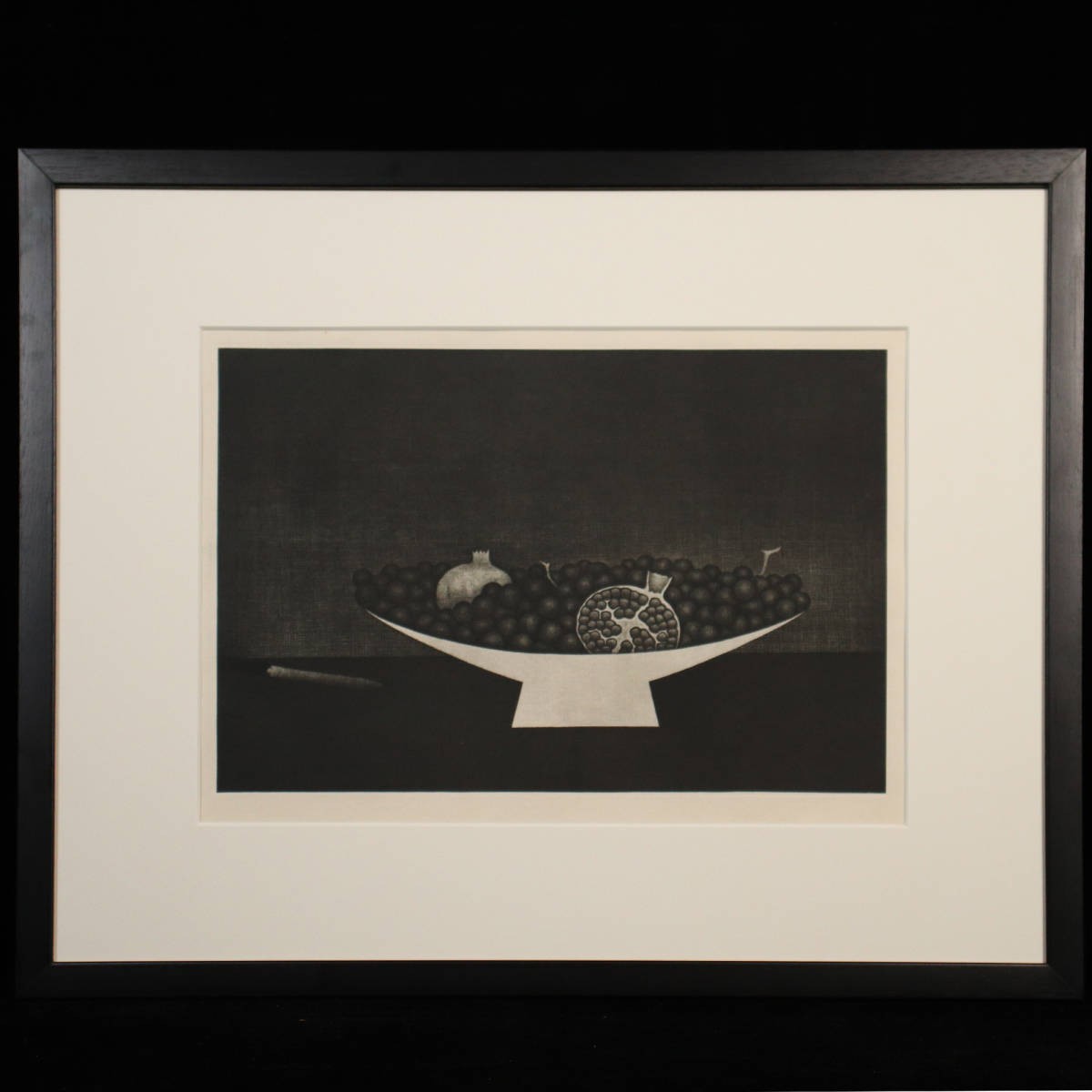 版画/工芸】□ 浜口陽三□ 「Grenades et raisins」銅版画限定 版画/工芸】□ 浜口陽三□ 「Grenades et raisins」銅版画限定
