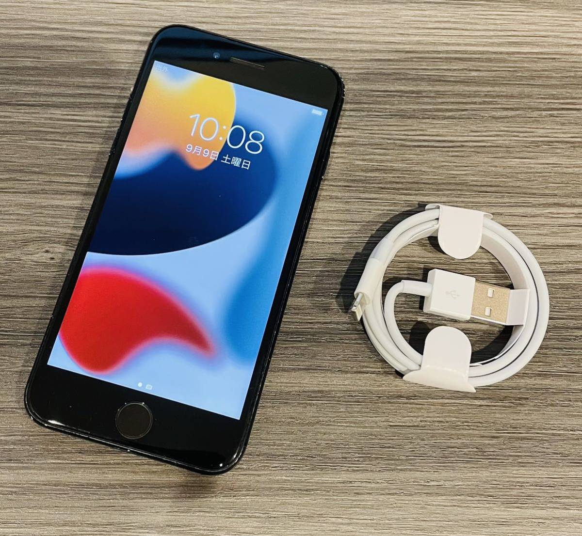 SIMフリーiPhone7 128GB ジェットブラックMNCK2J/A送料無料iOS15 7