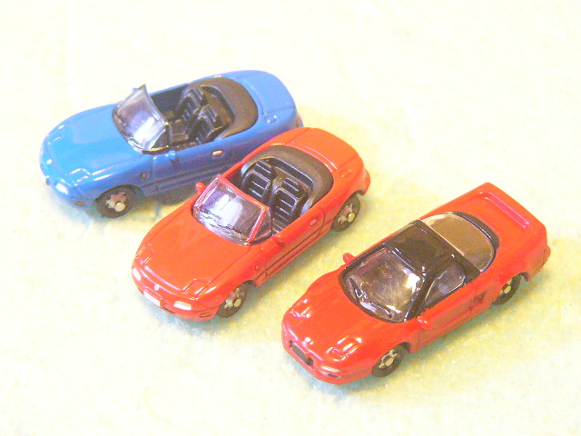 NAVI Miniature Car Collection HONDA NSX/EUNOS ROADSTER 3台set (長期保存品) マイクロダイキャストモデル_画像1